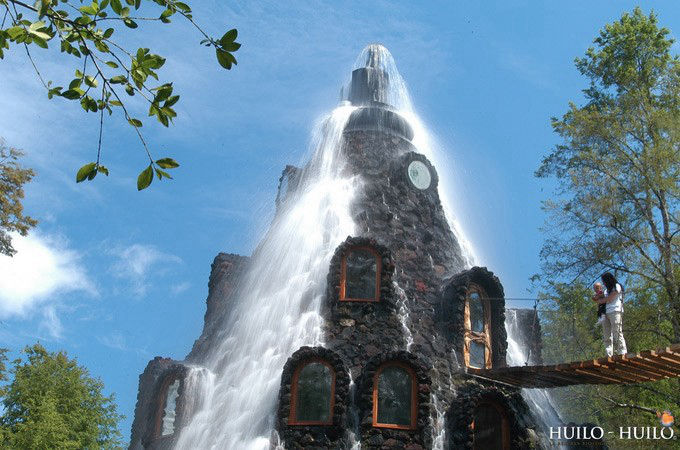 Magical magical wooden hotel, castle in the fairy forest--top emoticon