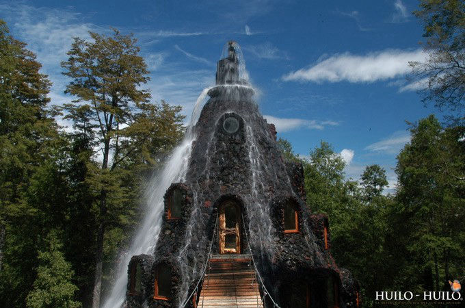 Magical magical wooden hotel, castle in the fairy forest--top emoticon