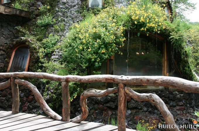 Magical magical wooden hotel, castle in the fairy forest--top emoticon