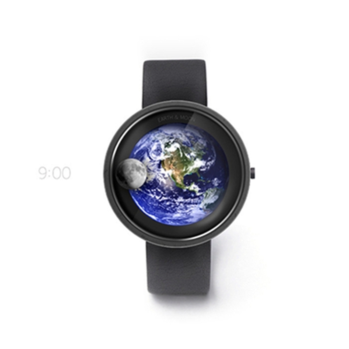 Beautiful watch - Earth and Moon concept watch The art of finding time - top emoticon