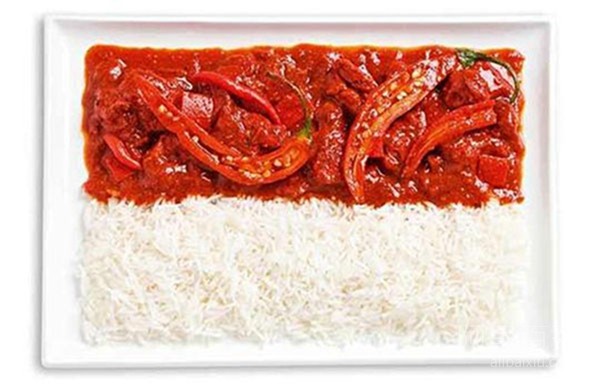 Flags of various countries made of food. Learn knowledge and enjoy delicious food at the same time - top emoticon