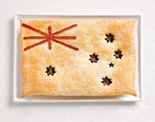 Flags of various countries made of food. Learn knowledge and enjoy delicious food - top emoticon