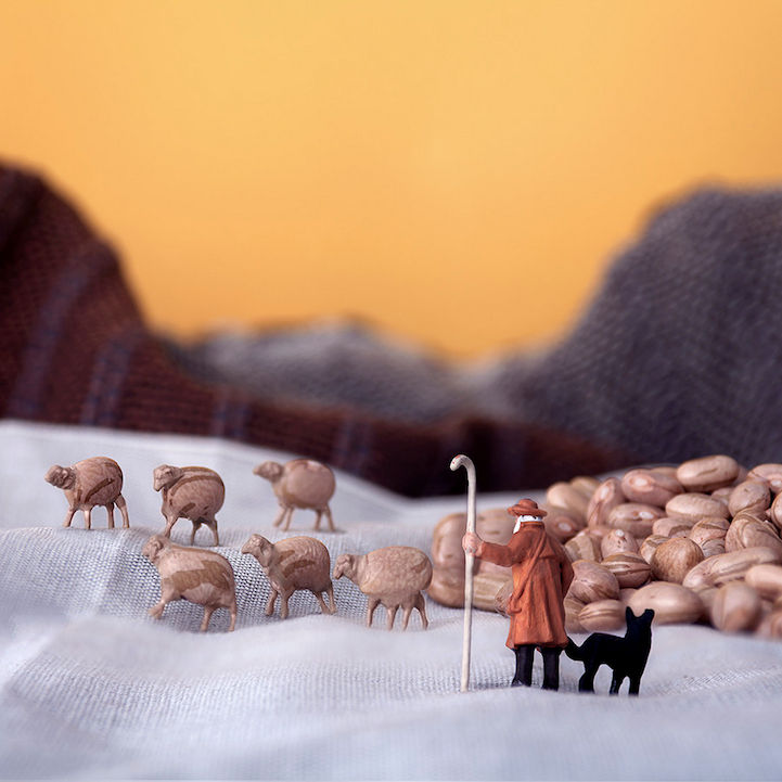 Macro photography of food and puppets, each has a different story - top emoticon